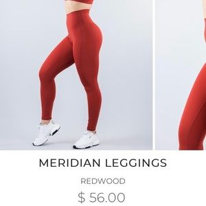 Alphalete meridian leggings XS color redwood